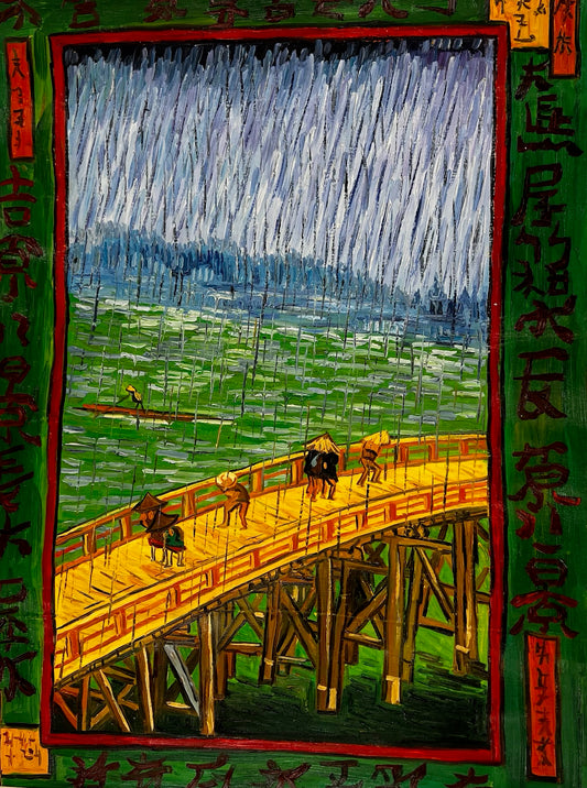 De Brug in Regenval, Utagawa Hiroshige (1797–1858)