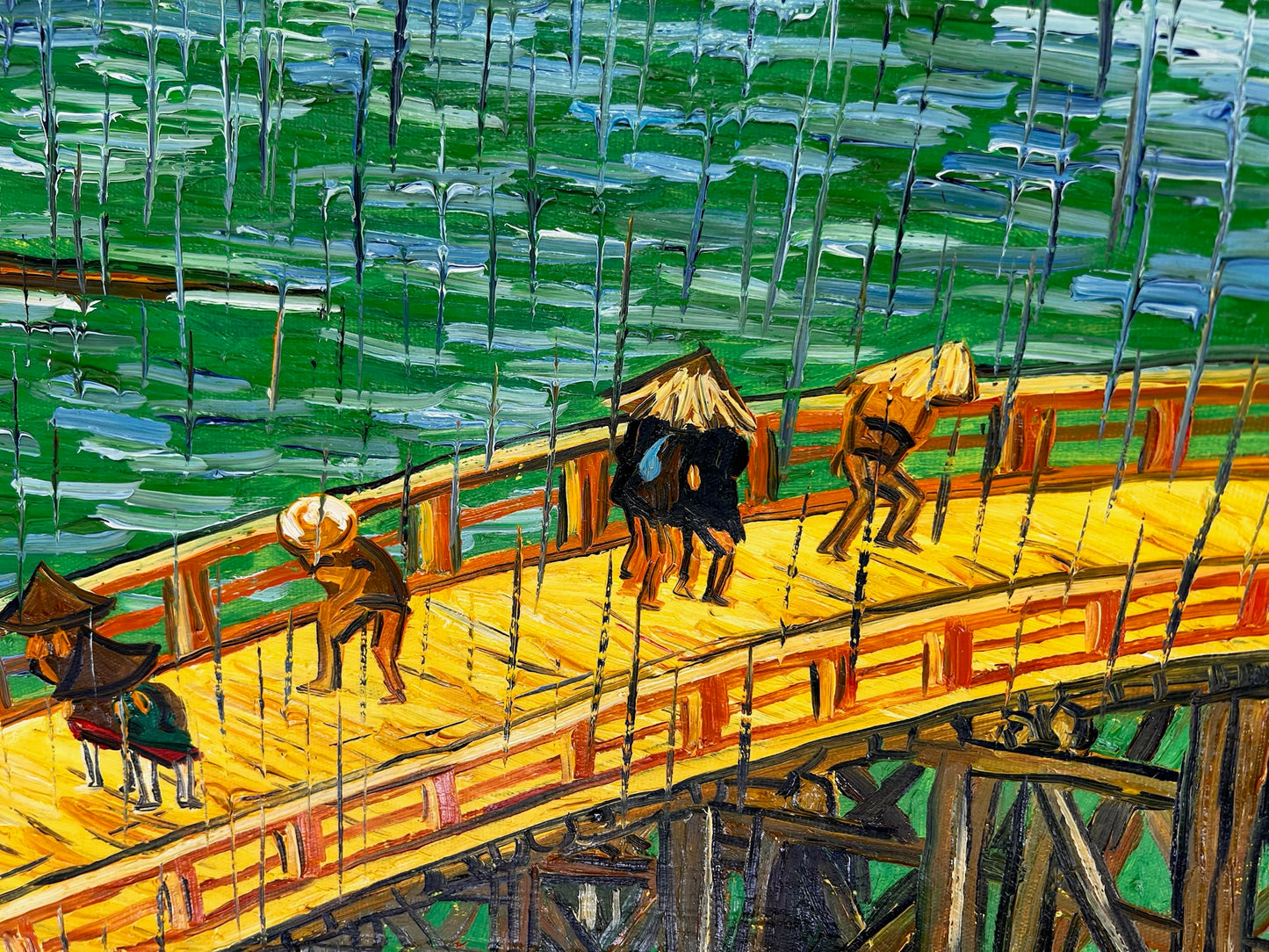 De Brug in Regenval, Utagawa Hiroshige (1797–1858)